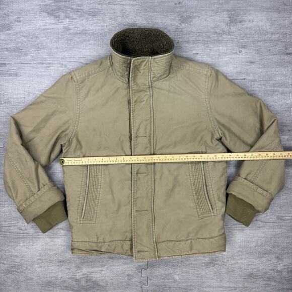 Vintage Abercrombie Fitch Adirondack Jacket Mens Medium Sherpa Canvas Distressed - Picture 4 of 11